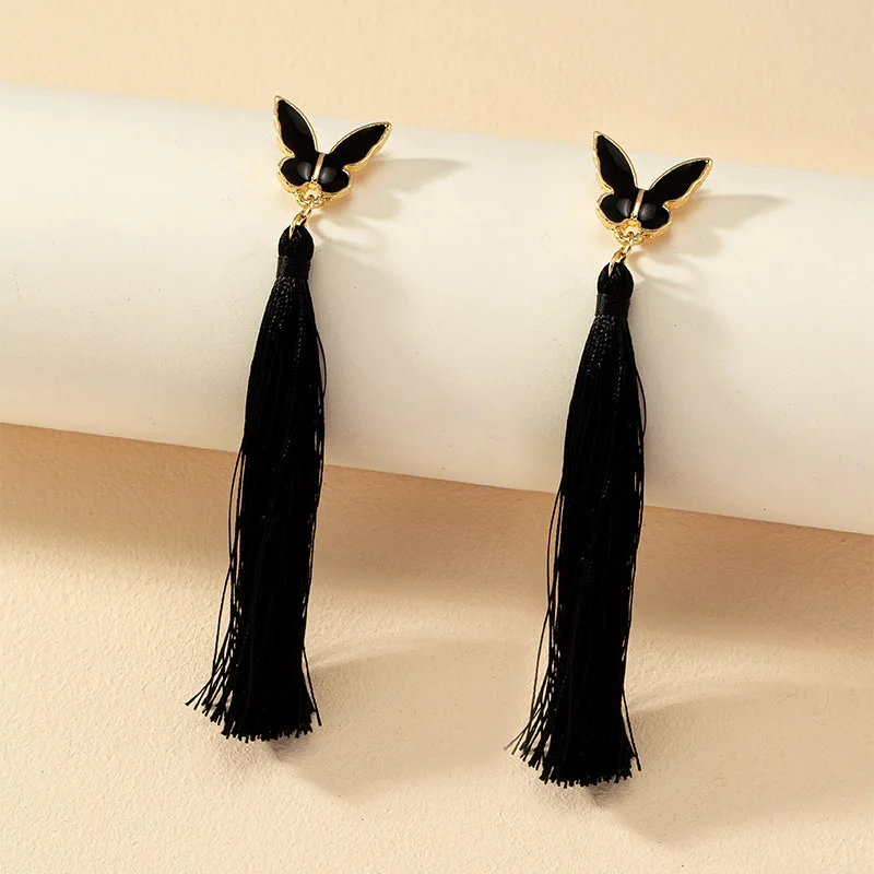 Long Tassel Butterfly Earrings Fashion Luxury Cute Earrings Thread Tassel Pendant Advanced Jewelry Unique Design Charm Earrings
Long Tassel Butterfly Earrings Fashion Luxury Cute Earrings Thread Tassel Pendant Advanced Jewelry Unique Design Charm Earrings