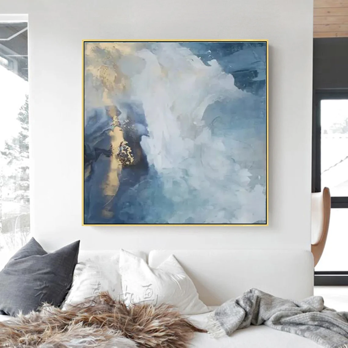 Hand Painted Landscape Oil Painting On Canvas Art Blue Clound Painting Large Wall Art Modern Art Minimalist Art Room Home Decor
Hand Painted Landscape Oil Painting On Canvas Art Blue Clound Painting Large Wall Art Modern Art Minimalist Art Room Home Decor