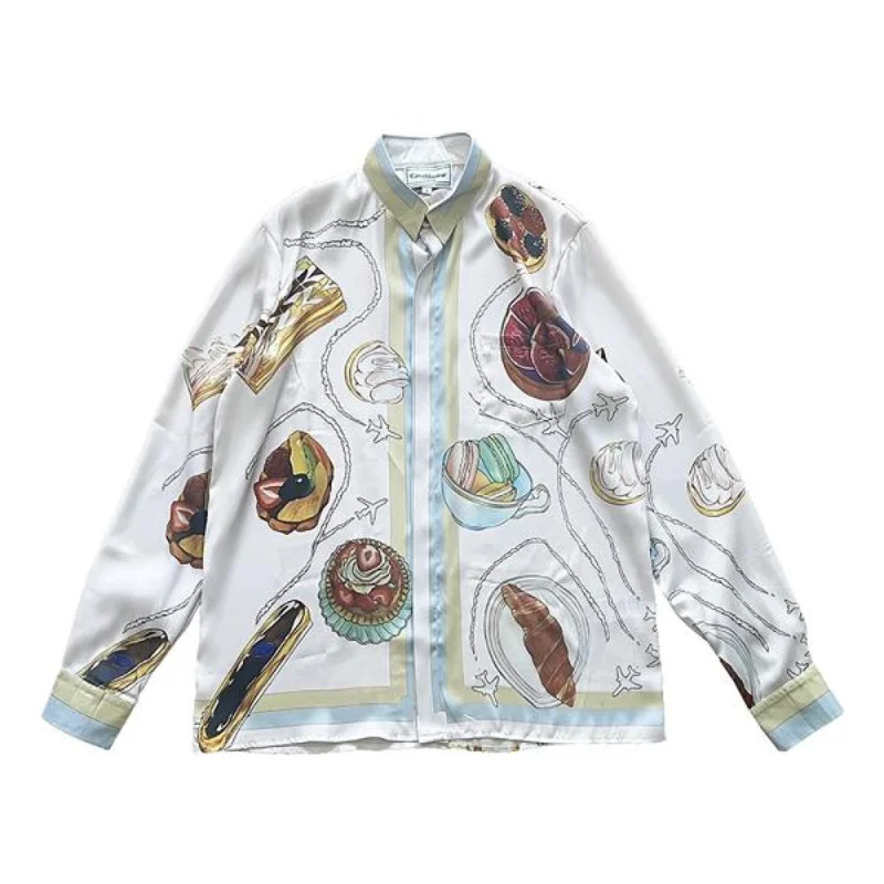 New Delicious Food Cake Travel Pattern Casablanca T Shirt Long Sleeves Men Women Cool Fabric Casablanca Top Tee
New Delicious Food Cake Travel Pattern Casablanca T Shirt Long Sleeves Men Women Cool Fabric Casablanca Top Tee