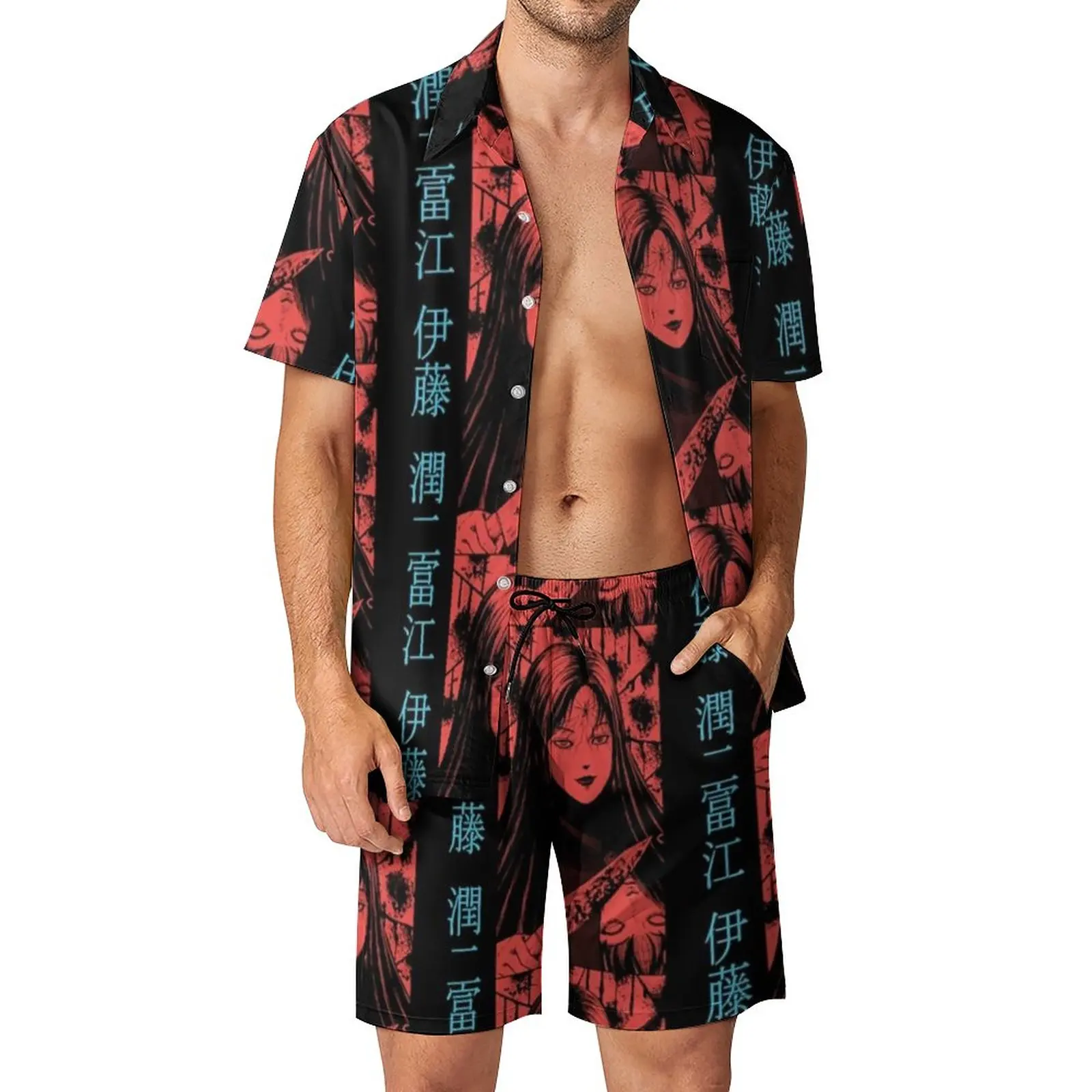 Junji Ito Men Sets Horror Japanese Cartoon Casual Shorts Fitness Outdoor Shirt Set Summer Trendy Graphic Suit Oversized Clothing
Junji Ito Men Sets Horror Japanese Cartoon Casual Shorts Fitness Outdoor Shirt Set Summer Trendy Graphic Suit Oversized Clothing