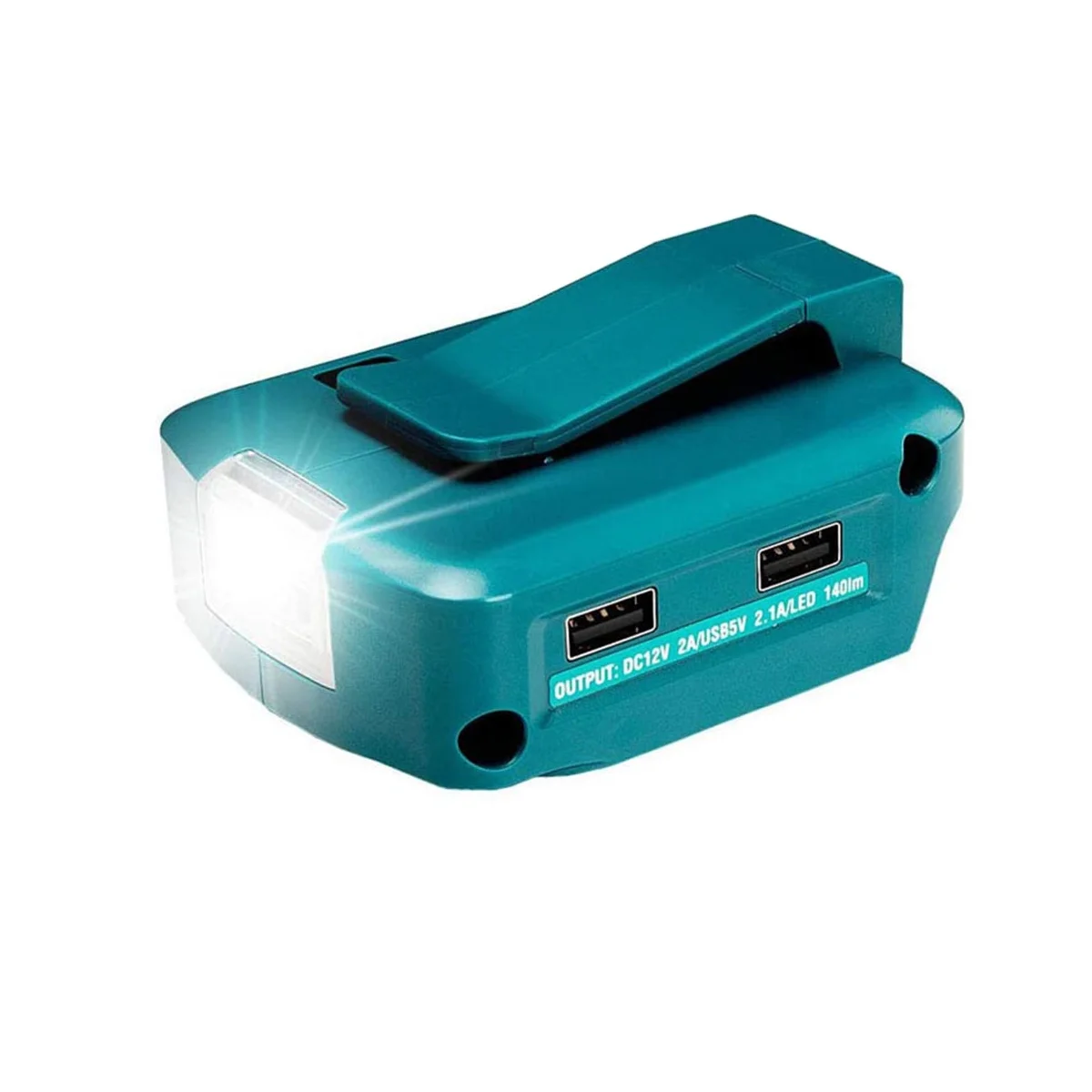 Dual USB Charger -On Battery Adapter LED Flash Light 14.4V/18V for BL1830 BL1430 Converter with Lamp 
Dual USB Charger -On Battery Adapter LED Flash Light 14.4V/18V for BL1830 BL1430 Converter with Lamp