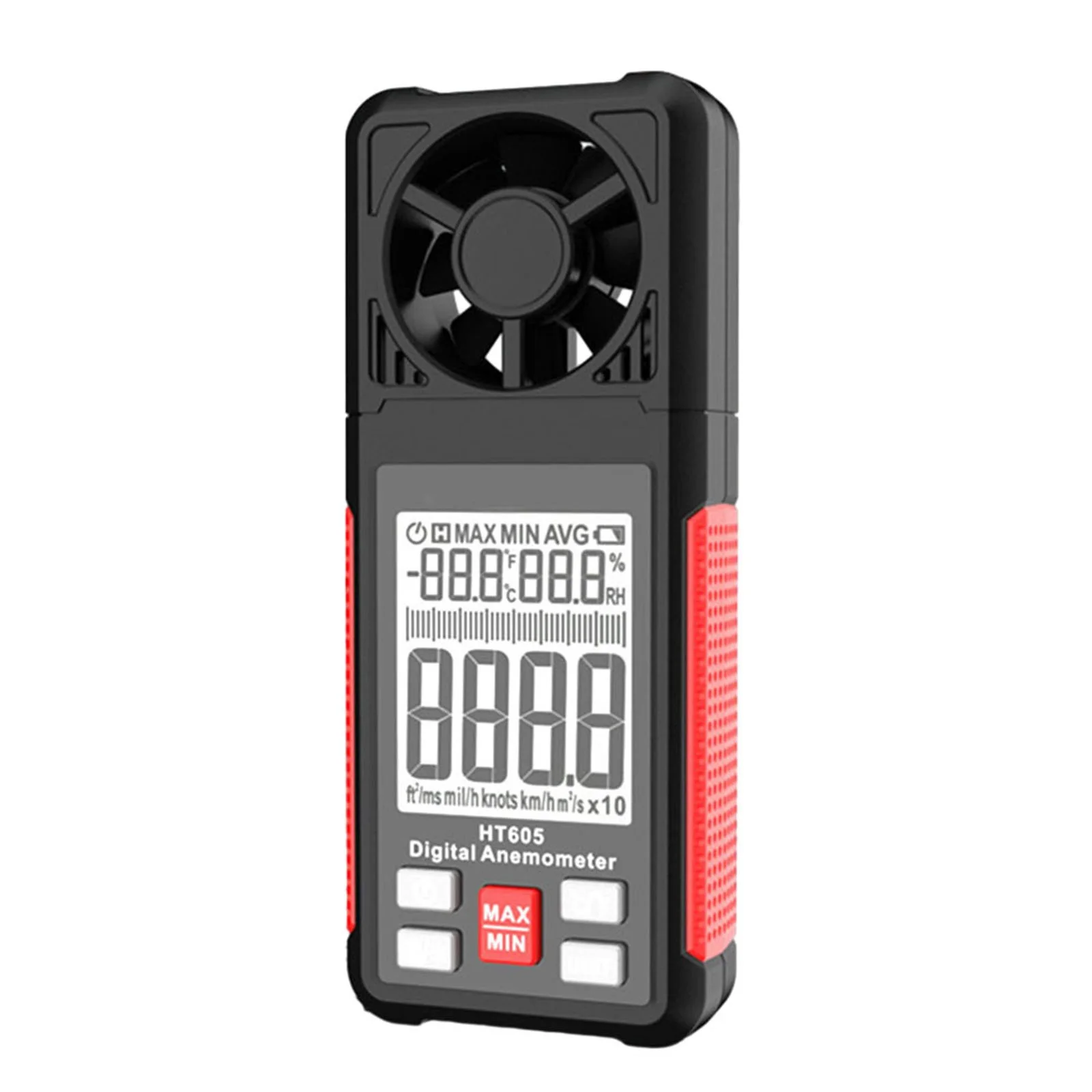 HT605 Digital Anemometer 0.4-30m/s Wind Speed Meter -20 - 60C Temperature Tester Anemometro With LCD Backlight Display
HT605 Digital Anemometer 0.4-30m/s Wind Speed Meter -20 - 60C Temperature Tester Anemometro With LCD Backlight Display