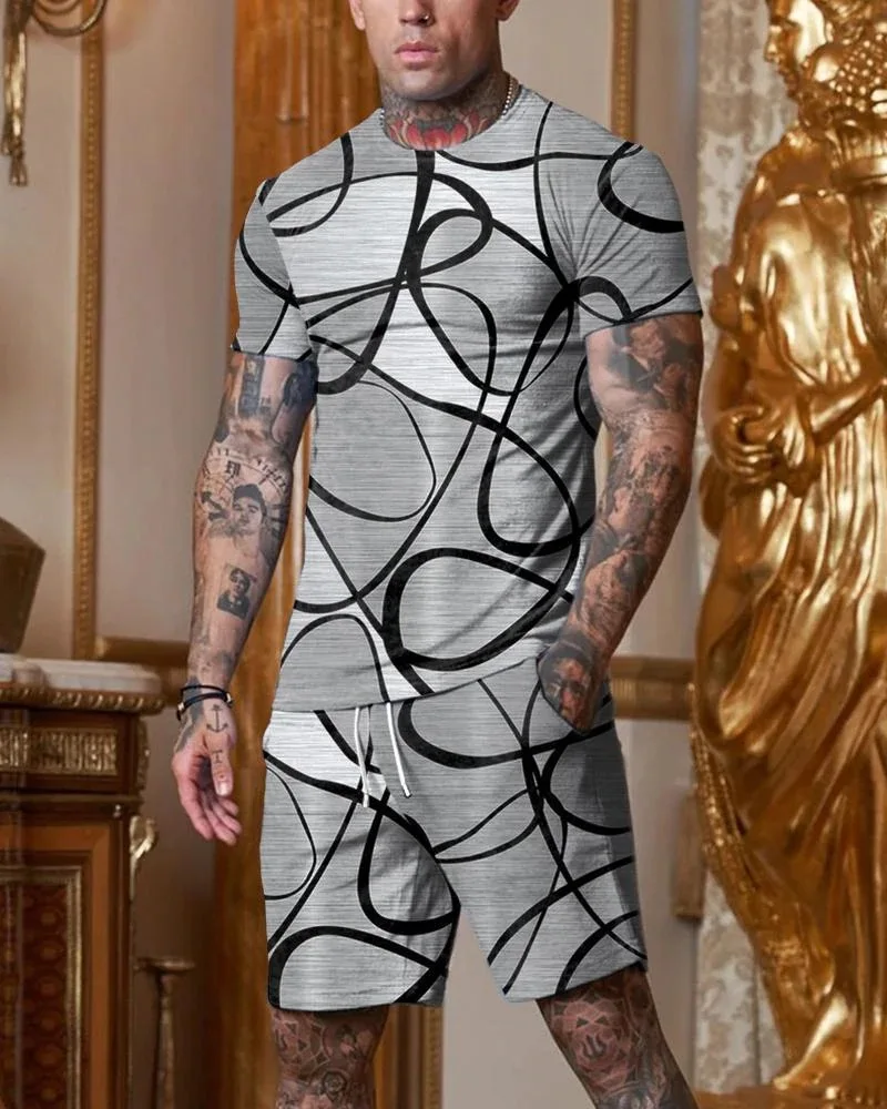 Fashion Suit New Summer Streetwear Men Set Tracksuit For Man Oversized Clothes 3d Printed T shirt Shorts Sportswear Mens Tshirts
Fashion Suit New Summer Streetwear Men Set Tracksuit For Man Oversized Clothes 3d Printed T shirt Shorts Sportswear Mens Tshirts