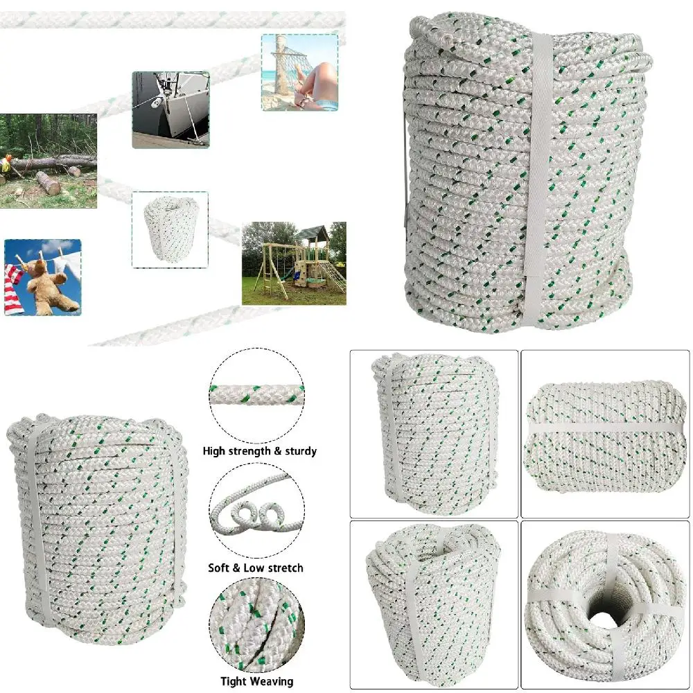 Durable & Reliable "Incredible Durable & Reliable 100 ft Double Braid Polyester Rope - 4800Lbs Breaking Strength for Climbing, S
Durable & Reliable "Incredible Durable & Reliable 100 ft Double Braid Polyester Rope - 4800Lbs Breaking Strength for Climbing, S