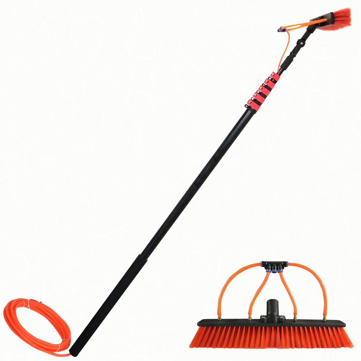 13ft water fed telescopic window cleaning pole brush set with 12ft extension poles
13ft water fed telescopic window cleaning pole brush set with 12ft extension poles