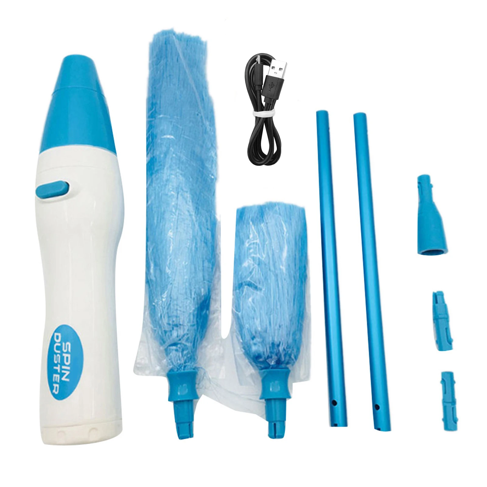 360° Rotating Spin Brush Tool Electric Household Cleaner Rechargeable Cleaning Removable Dust Adjustable Feather Duster
360° Rotating Spin Brush Tool Electric Household Cleaner Rechargeable Cleaning Removable Dust Adjustable Feather Duster