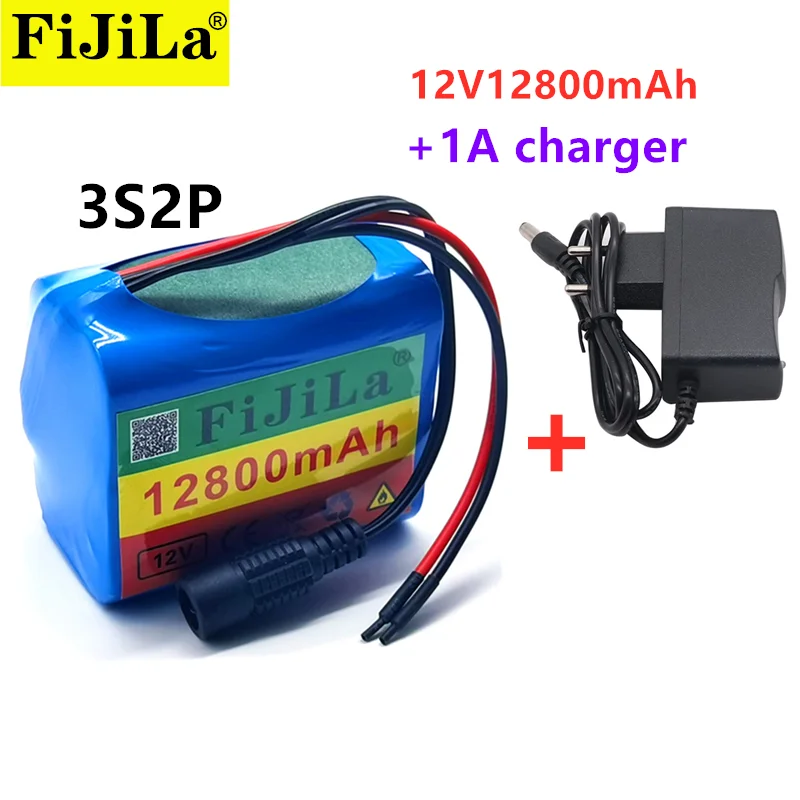 3S2P 12V 12800mah battery 18650 Li-ion 12.8 Ah Rechargeable batteries with BMS Lithium Battery packs Protection Board +Charger
3S2P 12V 12800mah battery 18650 Li-ion 12.8 Ah Rechargeable batteries with BMS Lithium Battery packs Protection Board +Charger