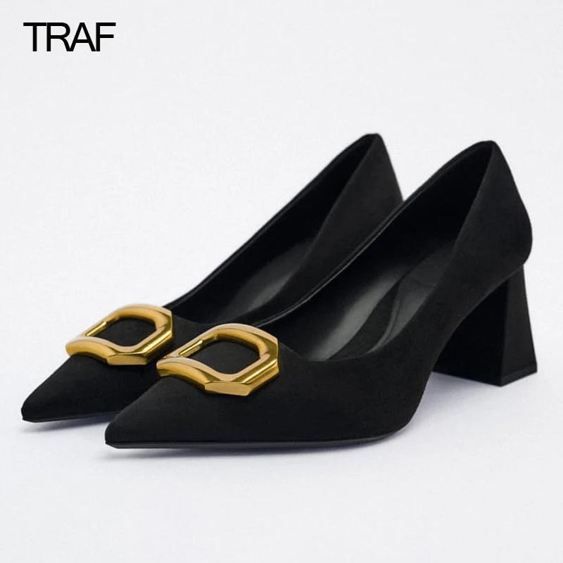 TRAF 2023 Black Heels Elegant Woman Heeled Shoes Fashion High Heels Office Wedding Shoes Bride Women Pumps Block High-heeled
TRAF 2023 Black Heels Elegant Woman Heeled Shoes Fashion High Heels Office Wedding Shoes Bride Women Pumps Block High-heeled