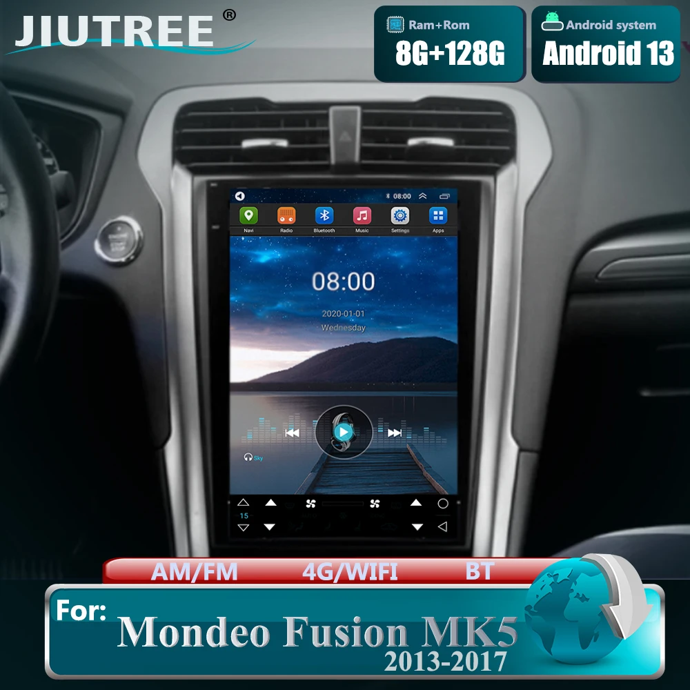 12 1-дюймовый мультимедийный плеер с сенсорным экраном для Ford Mondeo Fusion 2013-2021 Android 11