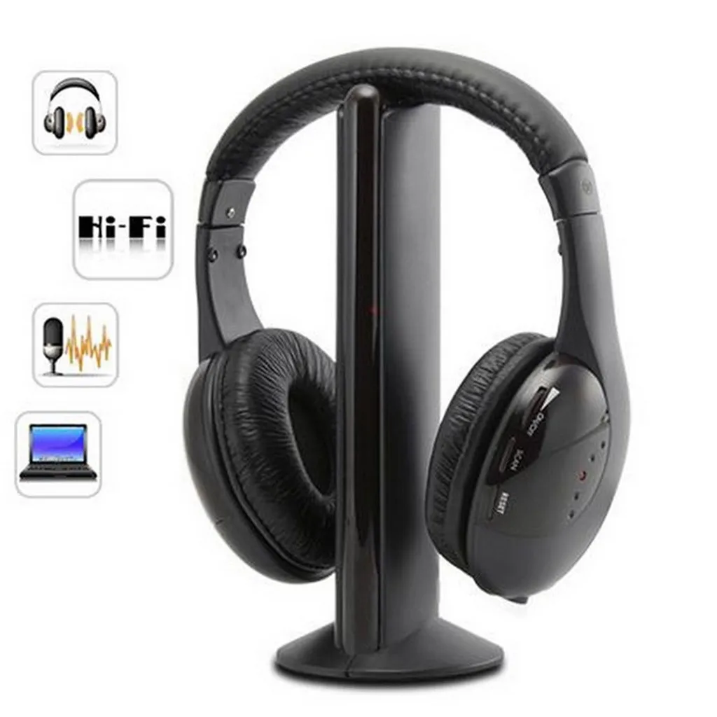 Wireless Headphones 5 in 1 Headset Wireless Headphones Cordless RF Headset Earphones with Audio Line Wired headset For TV DVD PC
Wireless Headphones 5 in 1 Headset Wireless Headphones Cordless RF Headset Earphones with Audio Line Wired headset For TV DVD PC