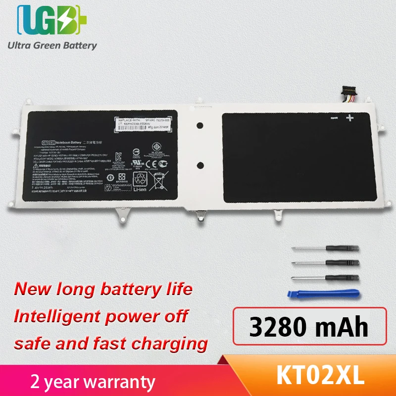 UGB New KT02XL Battery For HP HSTNN-I19X HSTNN-IB6F 753330-1B1 753330-421 753330-1C1 753704-005 7.4V 25WH 3280mAh
UGB New KT02XL Battery For HP HSTNN-I19X HSTNN-IB6F 753330-1B1 753330-421 753330-1C1 753704-005 7.4V 25WH 3280mAh