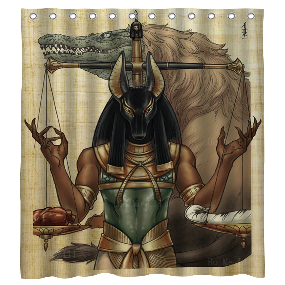 

Scales Of Justice Ancient Egypt God Of Death Anubis Pet Magic Black Cat Witch Mandala Shower Curtain By Ho Me Lili For Bath Deco