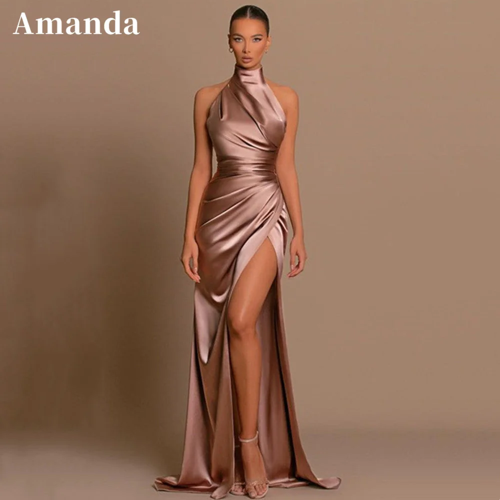 Женское атласное платье-Русалка Amanda, шелковое вечернее платье с высоким воротником и разрезом сбоку, платье без рукавов для выпускного вечера
Женское атласное платье-Русалка Amanda, шелковое вечернее платье с высоким воротником и разрезом сбоку, платье без рукавов для выпускного вечера