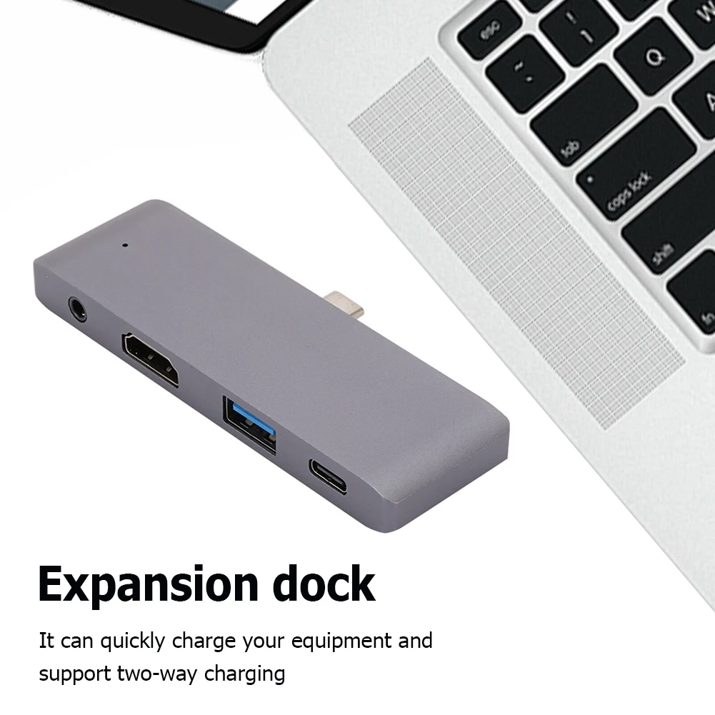 4 in 1 4 Ports Docking Station Type-c To Hdmi-compatible 3.5mm Jack pc USB 3.0 Hub Splitter Multi Splitter for Tablet Notebooks
4 in 1 4 Ports Docking Station Type-c To Hdmi-compatible 3.5mm Jack pc USB 3.0 Hub Splitter Multi Splitter for Tablet Notebooks