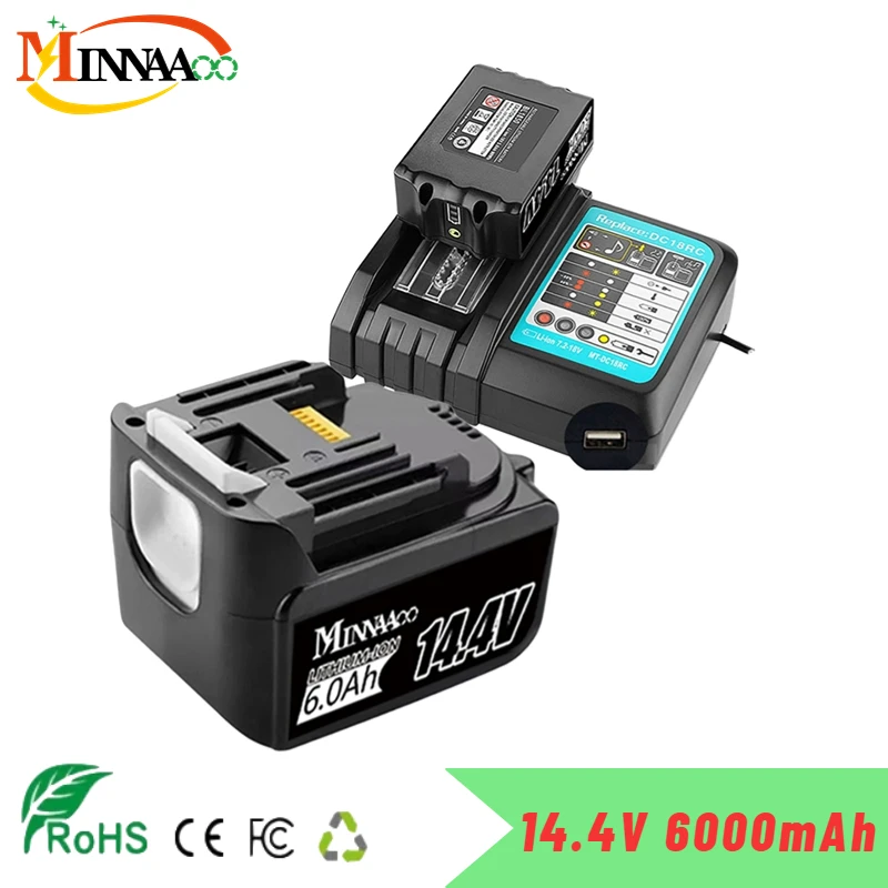 Аккумулятор для дрели Makita BL1430, 14,4 В, 6000 мАч, литий-ионный перезаряжаемый сменный аккумулятор LXT200, BL1415, 194558-0, 194559-8, 194066-1
Аккумулятор для дрели Makita BL1430, 14,4 В, 6000 мАч, литий-ионный перезаряжаемый сменный аккумулятор LXT200, BL1415, 194558-0, 194559-8, 194066-1