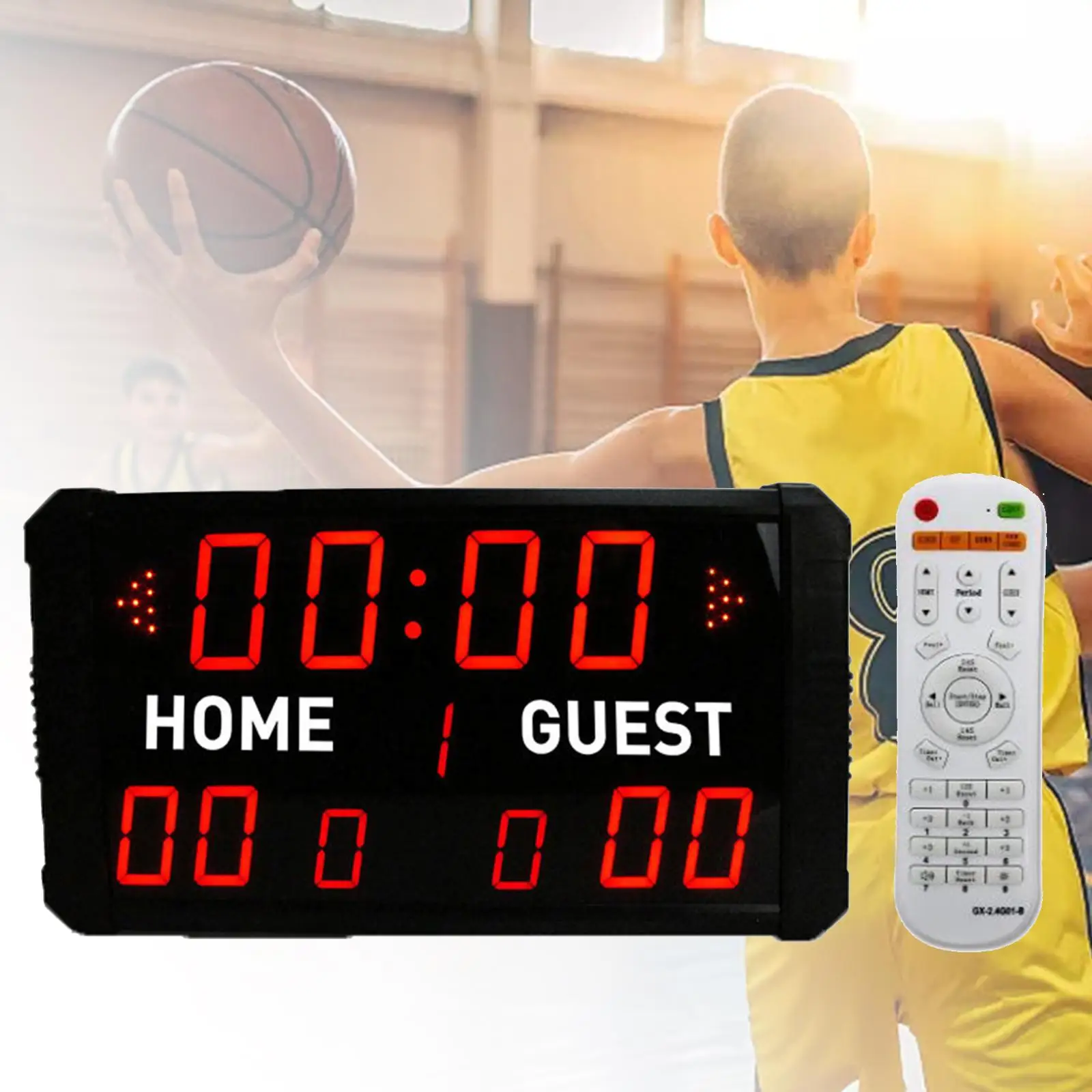Basketball 24 Seconds Scoreboard Suitable Games with 76.2mm, 58.4mm, 45. 7mm Red LED Bright LED Display
Basketball 24 Seconds Scoreboard Suitable Games with 76.2mm, 58.4mm, 45. 7mm Red LED Bright LED Display