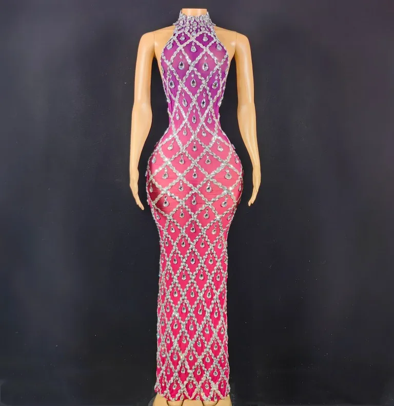 Model Photography Water Diamond Sexy One Piece Mesh Gradual Show Thin Wrap Hip Long Performance Dress
Model Photography Water Diamond Sexy One Piece Mesh Gradual Show Thin Wrap Hip Long Performance Dress