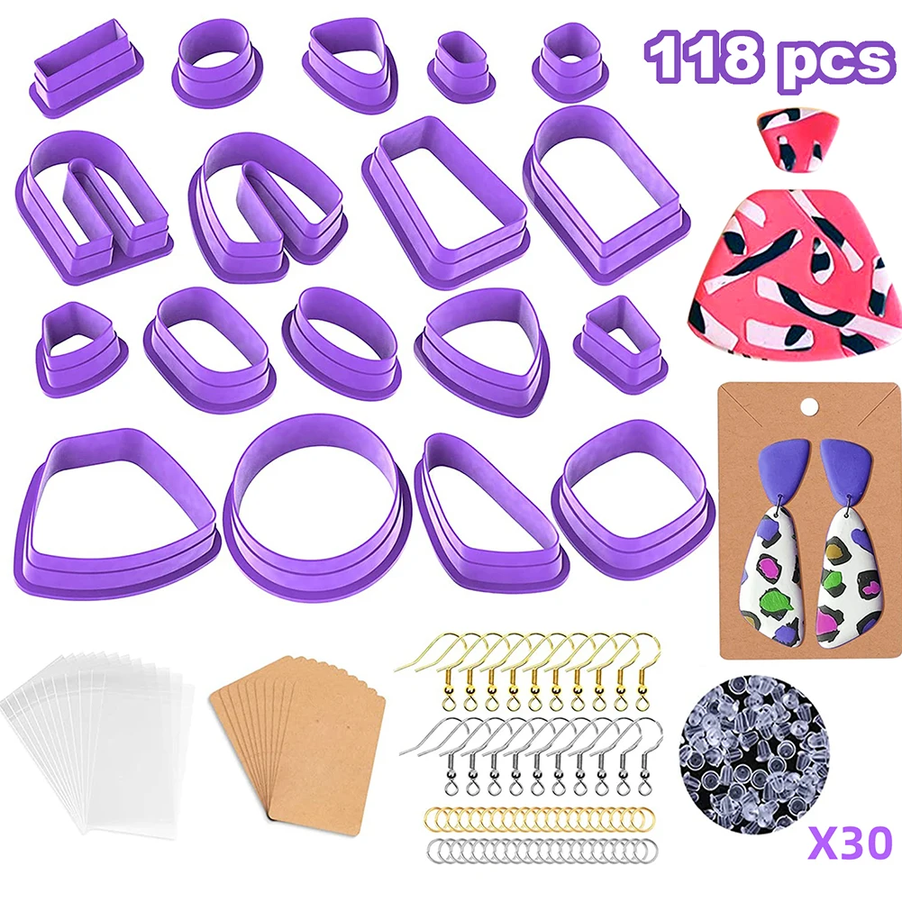 Polymer Clay Tools 18Pcs Clay Earring Cutters Plastic Different Shape Polymer Clay Jewelry Making with Earring Cards Hooks Rings
Polymer Clay Tools 18Pcs Clay Earring Cutters Plastic Different Shape Polymer Clay Jewelry Making with Earring Cards Hooks Rings