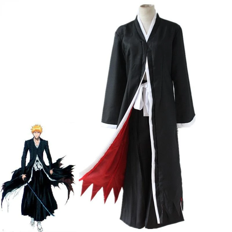Японское аниме костюм для косплея по Вселенной Блич Kurosaki Ichigo, черная накидка брюки самурая
Японское аниме костюм для косплея по Вселенной Блич Kurosaki Ichigo, черная накидка брюки самурая
