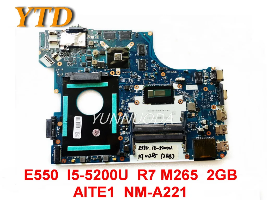 Original for Lenovo E550 laptop motherboard E550 I5-5200U R7 M265 2GB AITE1 NM-A221 tested good free shipping
Original for Lenovo E550 laptop motherboard E550 I5-5200U R7 M265 2GB AITE1 NM-A221 tested good free shipping