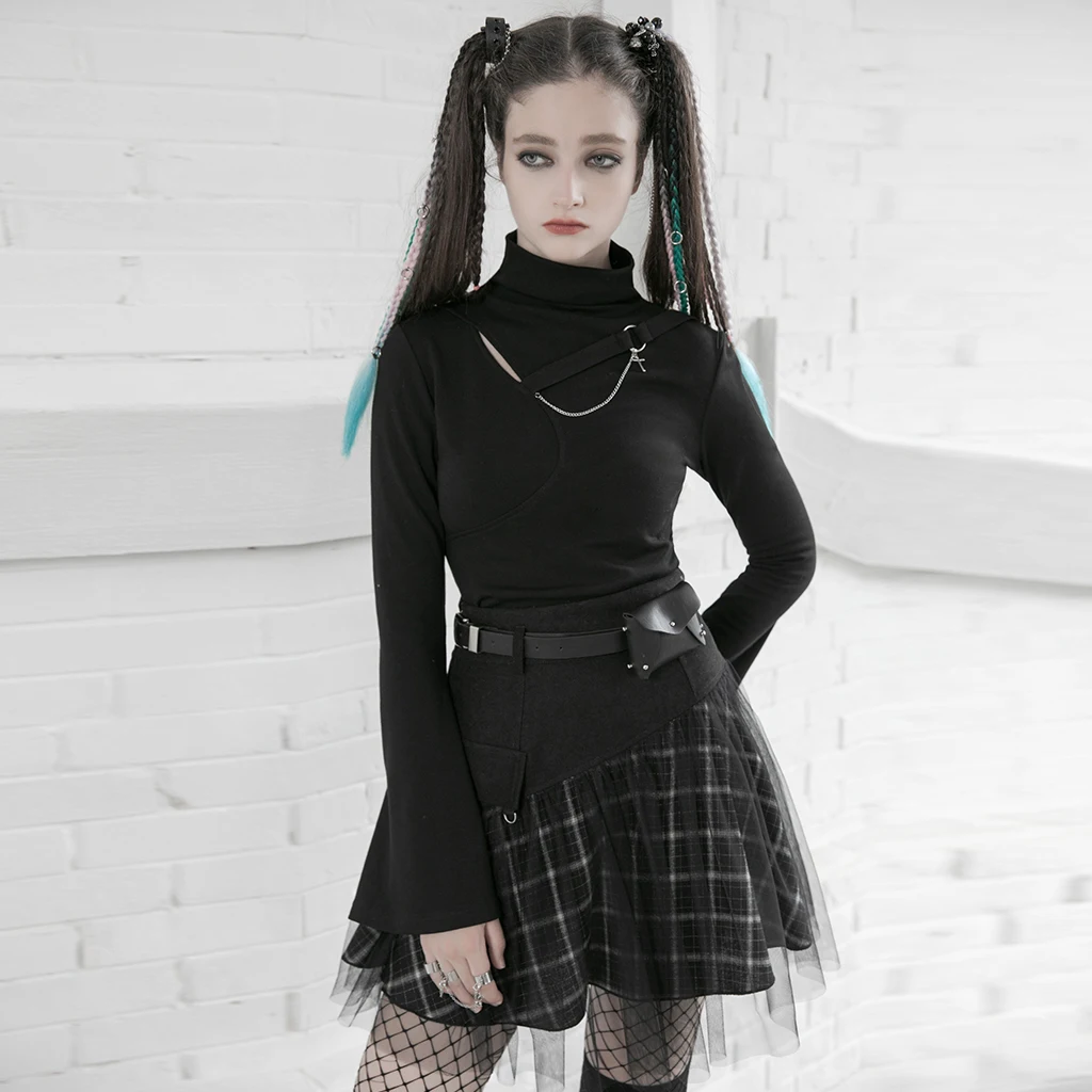 PUNKRAVE Women's Skirt Punk Mesh Stitched Plaid High-waisted Skirts Street Style Cool Short Fluffy Skirt
PUNKRAVE Women's Skirt Punk Mesh Stitched Plaid High-waisted Skirts Street Style Cool Short Fluffy Skirt