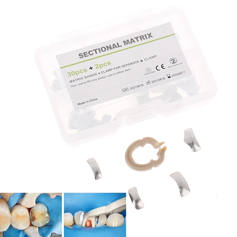 32pcs/set Dental Sectional Matrix System Dental Sectional Matrix Band Resin Clamping/Seperating Ring Dentist Tools
32pcs/set Dental Sectional Matrix System Dental Sectional Matrix Band Resin Clamping/Seperating Ring Dentist Tools