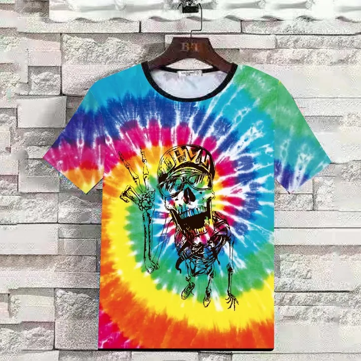 2021 new street hip-hop T-shirt 3d printing men's short-sleeved breathable gradient color youth tie-dye trend
2021 new street hip-hop T-shirt 3d printing men's short-sleeved breathable gradient color youth tie-dye trend