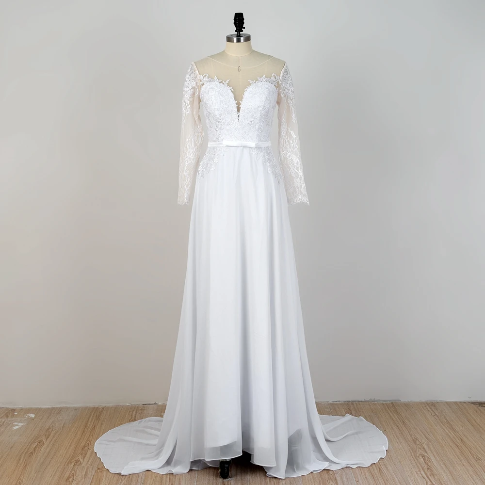 Robe De Mariée Charming Chiffon V Neck Wedding Dresses 2022 New Summer Full Sleeve Bridal Gowns Lace Robe De Mariée Spring Sash
Robe De Mariée Charming Chiffon V Neck Wedding Dresses 2022 New Summer Full Sleeve Bridal Gowns Lace Robe De Mariée Spring Sash