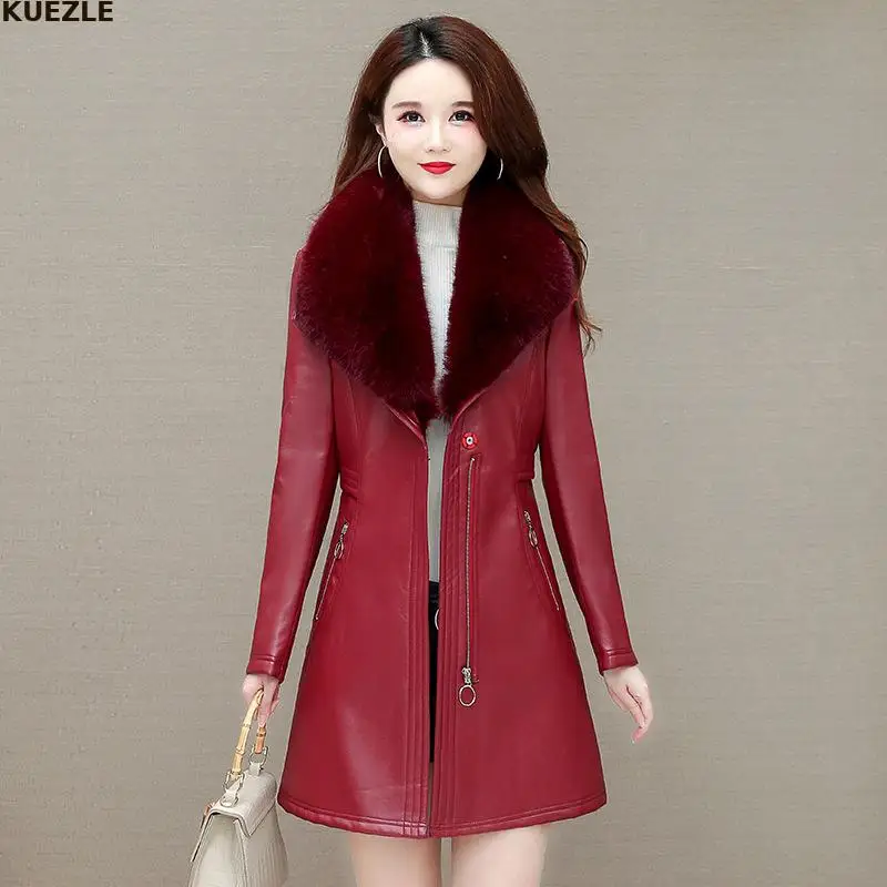 Miss Top High Quality PU Leather Jacket Female 2022 New Autumn Winter Women Coats Mid-length Thicken Keep Warm Woman Jackets 3XL
Miss Top High Quality PU Leather Jacket Female 2022 New Autumn Winter Women Coats Mid-length Thicken Keep Warm Woman Jackets 3XL