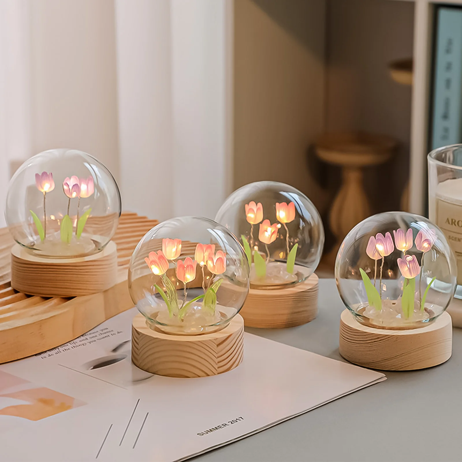 Tulip Decorative Light Ornaments Mini Atmosphere Lamp Handicrafts Finished Product Holiday Gifts Home Decor for Living Room
Tulip Decorative Light Ornaments Mini Atmosphere Lamp Handicrafts Finished Product Holiday Gifts Home Decor for Living Room