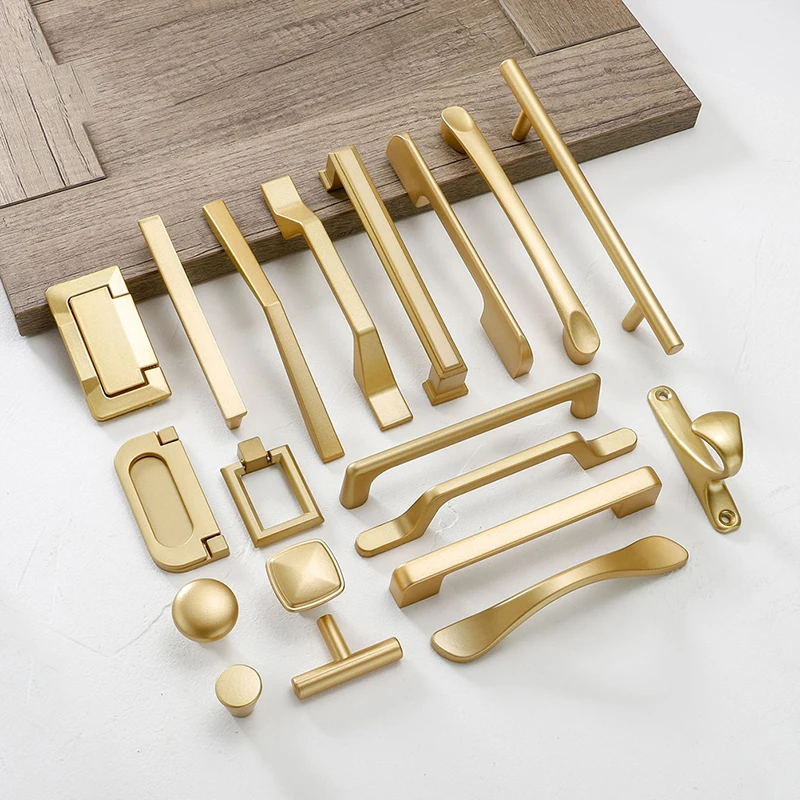 Simple Style Matte Gold Cabinet Handles Solid Aluminum Alloy Kitchen Cupboard Pulls Drawer Knobs Furniture Handle Hardware
Simple Style Matte Gold Cabinet Handles Solid Aluminum Alloy Kitchen Cupboard Pulls Drawer Knobs Furniture Handle Hardware