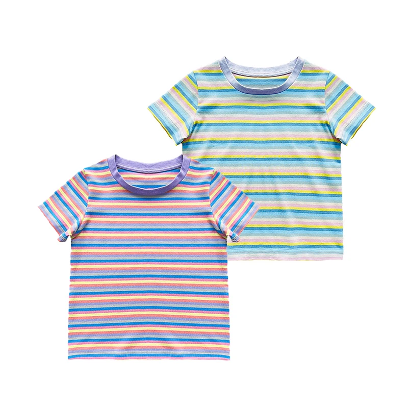Girls Summer Striped T-shirts Short Sleeve Top for Kids New Style Fashionable Cotton Clothes Children Tees
Girls Summer Striped T-shirts Short Sleeve Top for Kids New Style Fashionable Cotton Clothes Children Tees