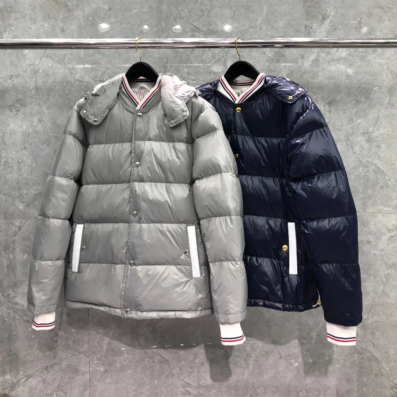Men Winter TB THOM Parkas Luxury Brand Striped Design Baseball Collar Warm Coat Women Fashion Duck Down Jacket
Men Winter TB THOM Parkas Luxury Brand Striped Design Baseball Collar Warm Coat Women Fashion Duck Down Jacket
