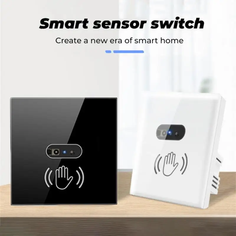 Smart Infrared Sensor Switch No Need Touch Smart Home Glass Panel Neutral Wire 90-250V 10A Electrical Power Wall Light Switches
Smart Infrared Sensor Switch No Need Touch Smart Home Glass Panel Neutral Wire 90-250V 10A Electrical Power Wall Light Switches