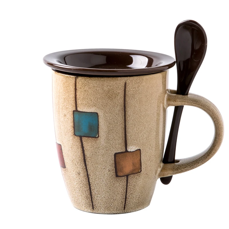 Creative Ceramic Mug Retro Personality Trend Mug Couple Simple Cup Coffee Cup Home Cup with Lid Spoon Cup Coffee Cups
Creative Ceramic Mug Retro Personality Trend Mug Couple Simple Cup Coffee Cup Home Cup with Lid Spoon Cup Coffee Cups