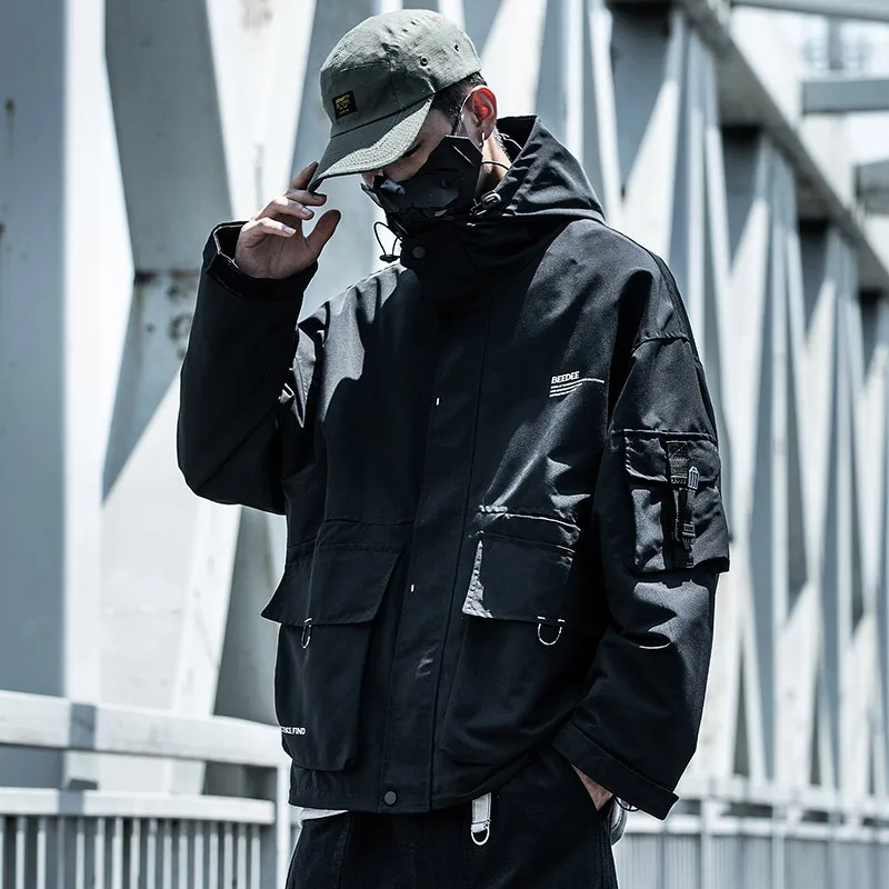 Tide Functional Jackets Harajuku Cargo Military Coats Men BF Loose Hooded Multi-pocket Windproof Chamarras Para Hombre Techwear
Tide Functional Jackets Harajuku Cargo Military Coats Men BF Loose Hooded Multi-pocket Windproof Chamarras Para Hombre Techwear