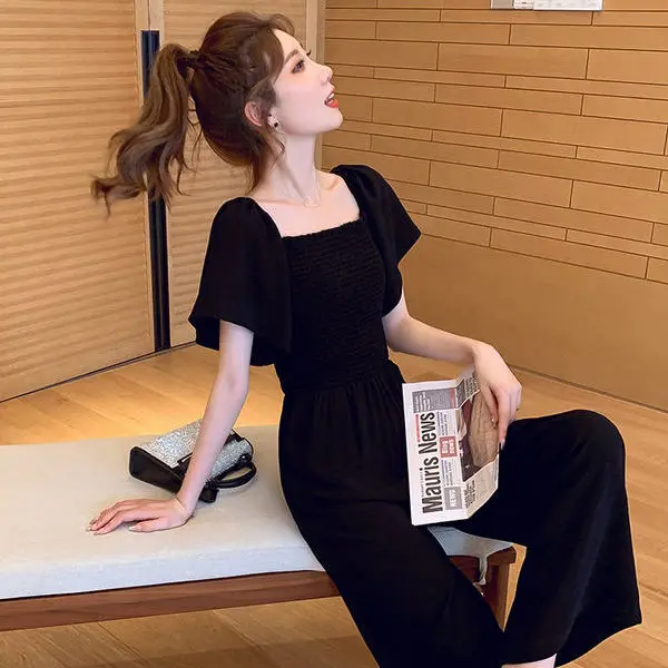 Women 2022 Summer Holiday Casual Wide Leg Jumpsuits Female Short Sleeve Waist Elastic Rompers Ladies Loose Beach Playsuits C55
Women 2022 Summer Holiday Casual Wide Leg Jumpsuits Female Short Sleeve Waist Elastic Rompers Ladies Loose Beach Playsuits C55