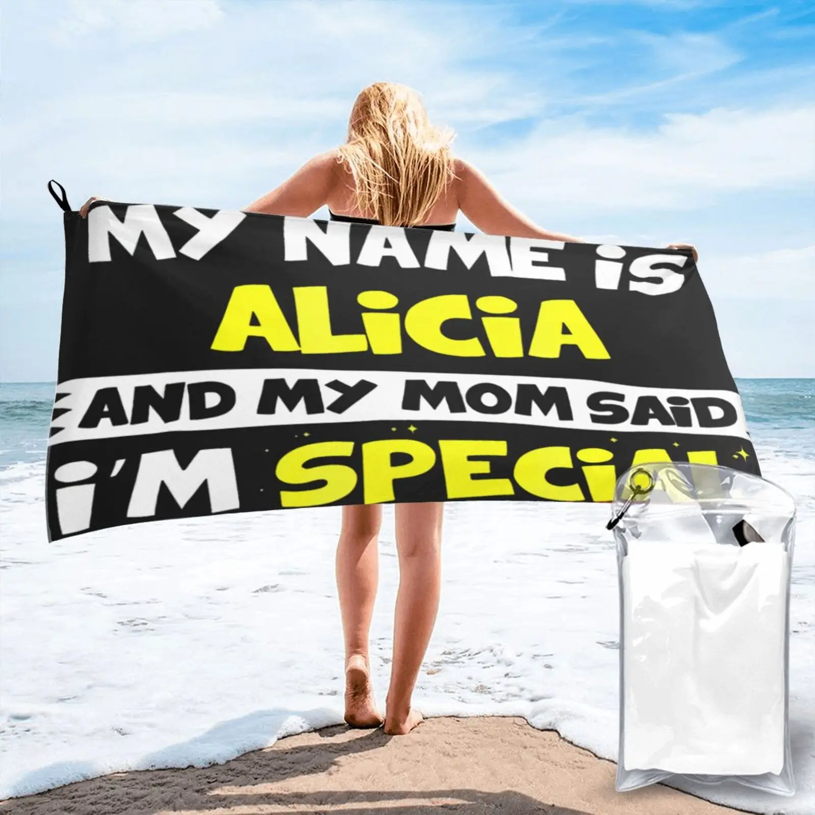 

Алисия моя мама сказала, что специальное пляжное полотенце Im, Большое банное полотенце, детское полотенце из микрофибры, полотенце для ванн...