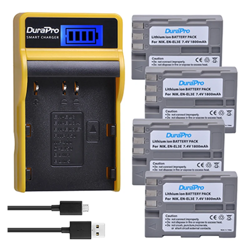 DuraPro EN-EL3E EN-EL3 EL3e 1800mAh Li-ion Battery+ LCD USB Charger For Nikon D70 D70S D80 D90 D100 D200 D300 D300S D700 Camera
DuraPro EN-EL3E EN-EL3 EL3e 1800mAh Li-ion Battery+ LCD USB Charger For Nikon D70 D70S D80 D90 D100 D200 D300 D300S D700 Camera