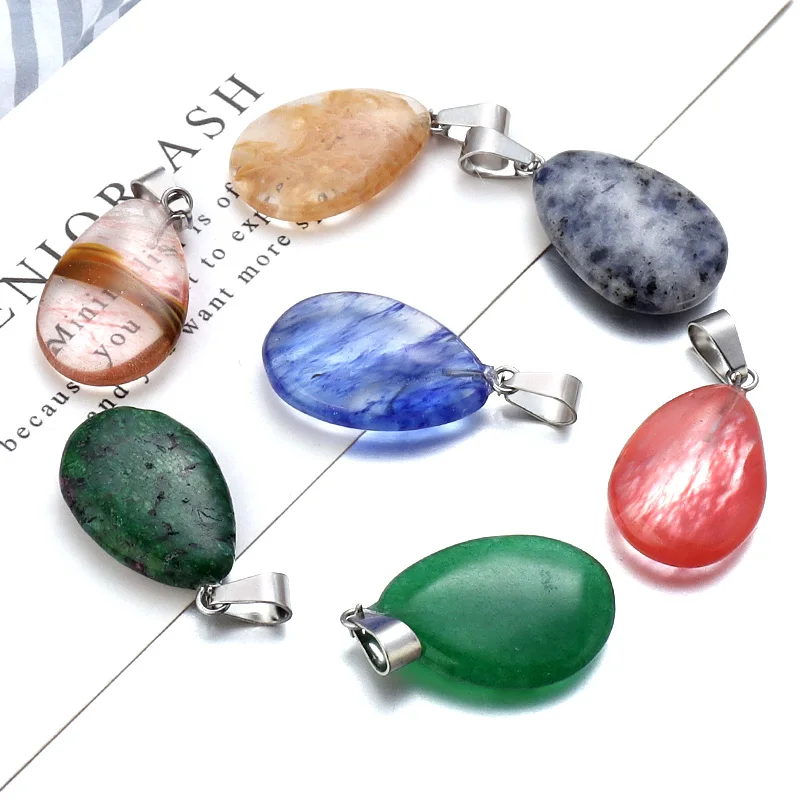 Natural Stone Crystal Water Drop Pendant 10Pcs / Lot Handmade Jewelry Diy For Making Earrings Necklace Keychain Rings Charming
Natural Stone Crystal Water Drop Pendant 10Pcs / Lot Handmade Jewelry Diy For Making Earrings Necklace Keychain Rings Charming