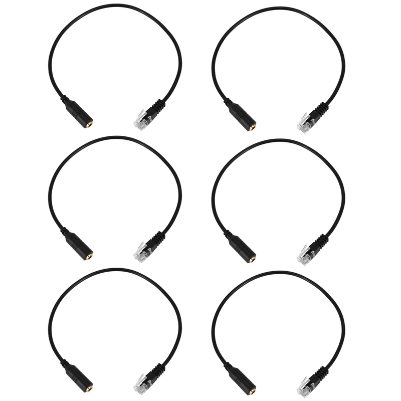 6X 3.5mm Plug Jack to RJ9 for iPhone Headset to for Office Phone Adapter Cable
6X 3.5mm Plug Jack to RJ9 for iPhone Headset to for Office Phone Adapter Cable