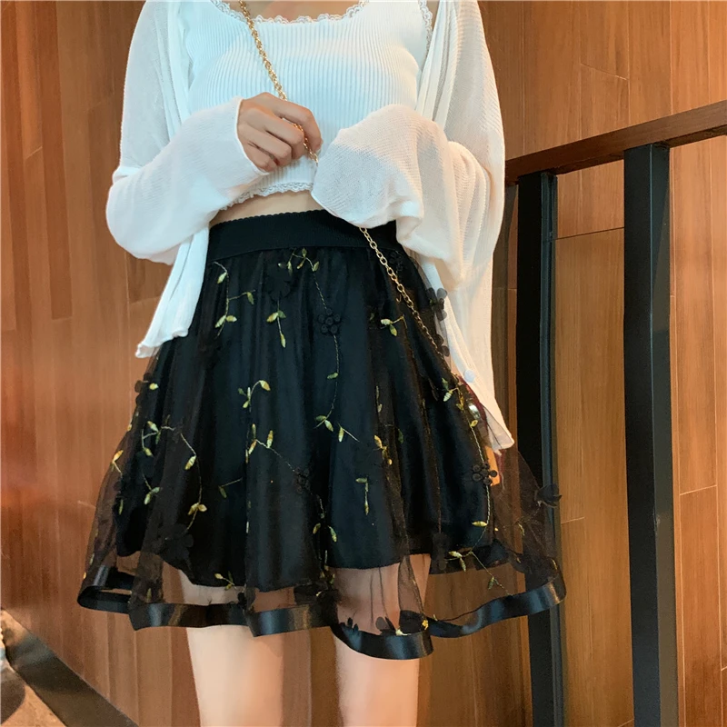 Women Mini Skirts Summer Elegant Sweet All-match Female Mesh Floral Casual Fashion High Waist Streetwear Stylish Slim Chic Skirt
Women Mini Skirts Summer Elegant Sweet All-match Female Mesh Floral Casual Fashion High Waist Streetwear Stylish Slim Chic Skirt