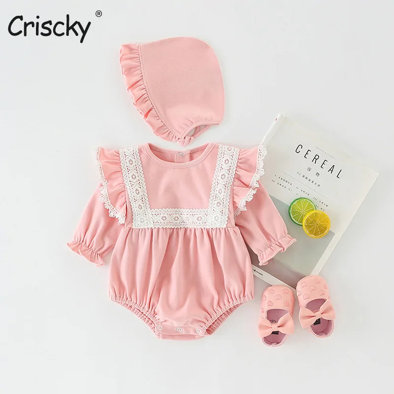 Criscky Newborn Baby Girls 2022 Spring Autumn Jumpsuits Long Puff Sleeve Ruffled Rompers Small Fresh One-Pieces Bodysuit+Hat
Criscky Newborn Baby Girls 2022 Spring Autumn Jumpsuits Long Puff Sleeve Ruffled Rompers Small Fresh One-Pieces Bodysuit+Hat