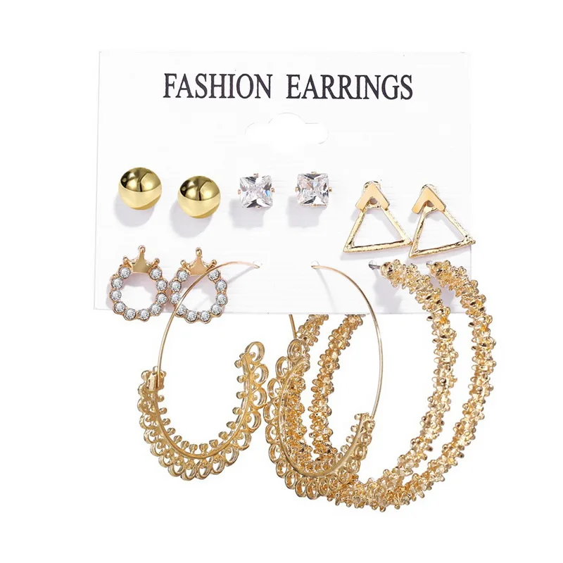 6 Pairs Hoop Earrings Set Geometric Circle Alloy Acrylic Ear Studs Drop Earrings Rhinestones Pearl Tissue Earrings Jewelry
6 Pairs Hoop Earrings Set Geometric Circle Alloy Acrylic Ear Studs Drop Earrings Rhinestones Pearl Tissue Earrings Jewelry