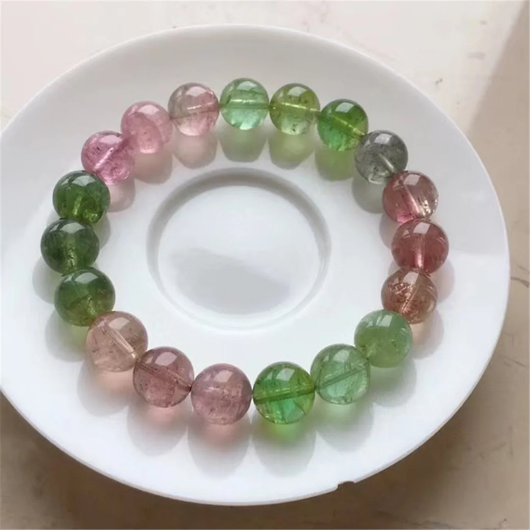 10mm Natural Rainbow Tourmaline Quartz Bracelet For Women Lady Man Love Gift Crystal Round Beads Gemstone Strands Jewelry AAAAA
10mm Natural Rainbow Tourmaline Quartz Bracelet For Women Lady Man Love Gift Crystal Round Beads Gemstone Strands Jewelry AAAAA