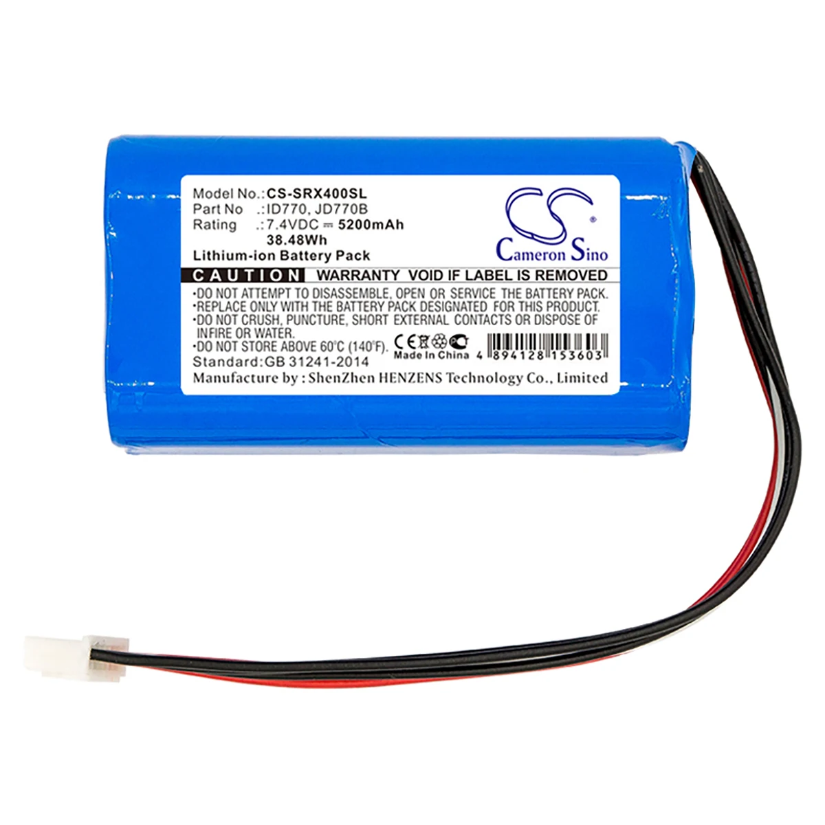 Cameron Sino 5200mA Аккумулятор для Sony SRS-XB40, SRS-XB41 ID659B, ID770, JD770B
Cameron Sino 5200mA Аккумулятор для Sony SRS-XB40, SRS-XB41 ID659B, ID770, JD770B