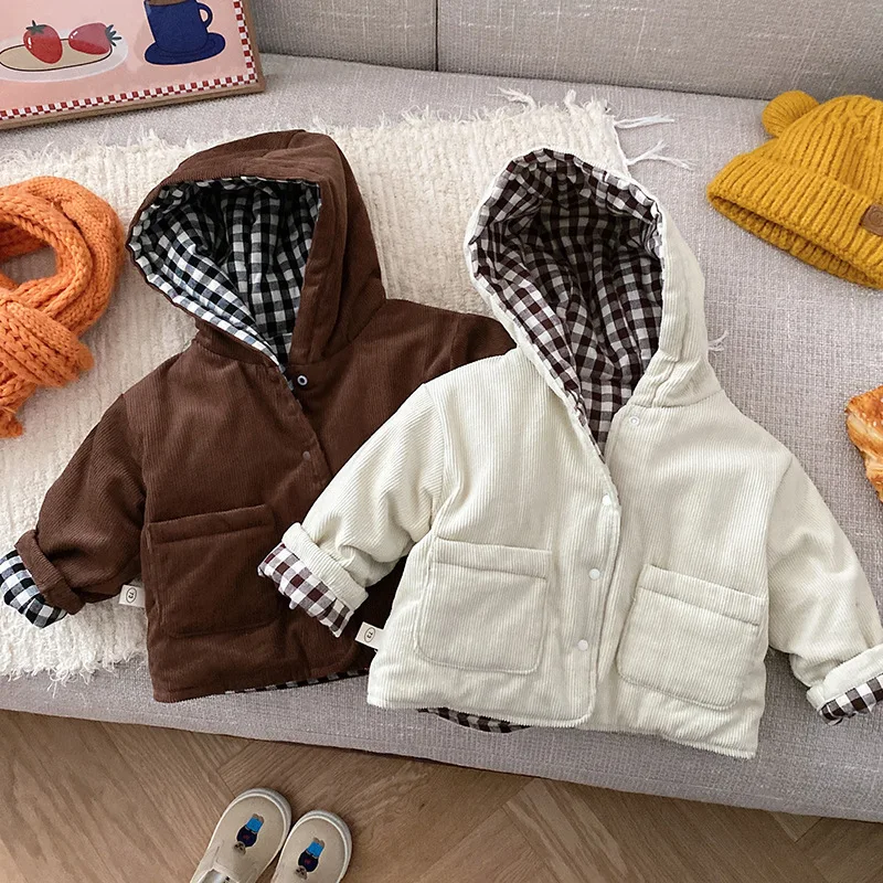 Autumn Winter Girl Children Retro Ribbed Solid Hooded Corduroy Coat Boy Baby Cardigan Pocket Long Sleeve Tops Kid Plaid Jackets
Autumn Winter Girl Children Retro Ribbed Solid Hooded Corduroy Coat Boy Baby Cardigan Pocket Long Sleeve Tops Kid Plaid Jackets