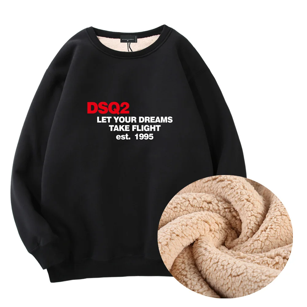 Mens Hoodies DSQ2QSD Winter Printed Warm Plush Thickened Sports Casual Hooded Sweater Mens Loose Lamb Fleece Comfortable Coat
Mens Hoodies DSQ2QSD Winter Printed Warm Plush Thickened Sports Casual Hooded Sweater Mens Loose Lamb Fleece Comfortable Coat