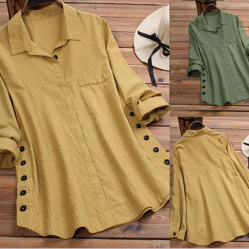 Leisure Cotton Shirts Button Lapel Cardigan Top Lady Loose Long Sleeve Oversized Shirt Womens Blouses Casual Tunic Blusas
Leisure Cotton Shirts Button Lapel Cardigan Top Lady Loose Long Sleeve Oversized Shirt Womens Blouses Casual Tunic Blusas