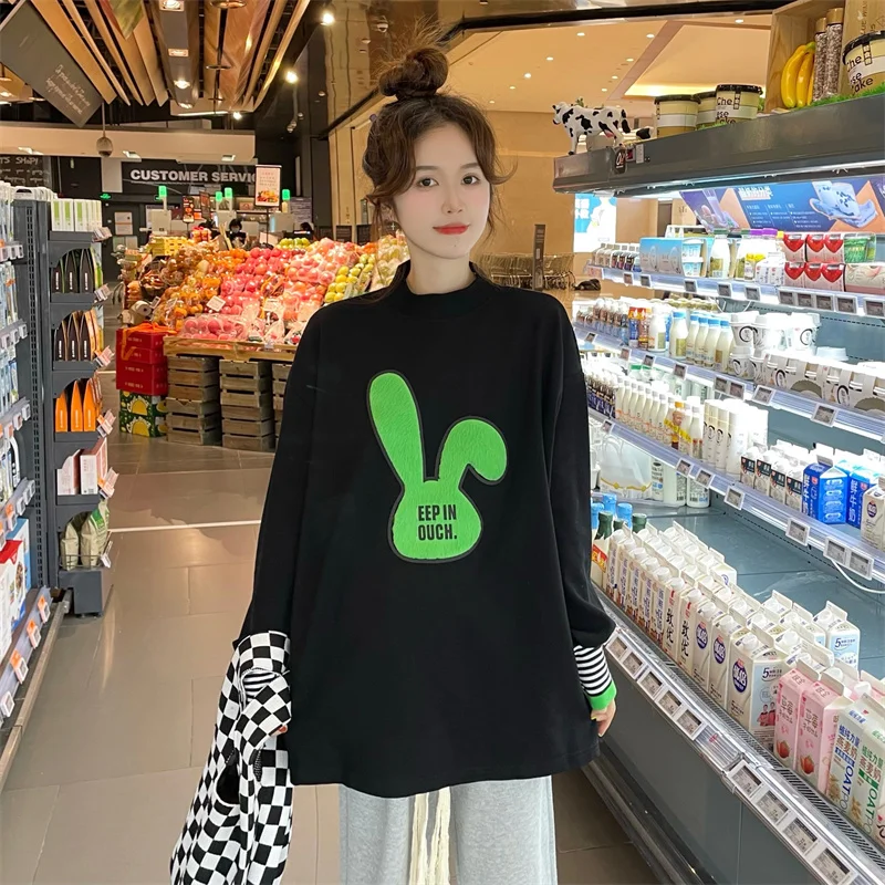 6431 Autumn and winter Korean version 2022 new design sense color matching BF wind loose mid-length Sweatshirts women
6431 Autumn and winter Korean version 2022 new design sense color matching BF wind loose mid-length Sweatshirts women